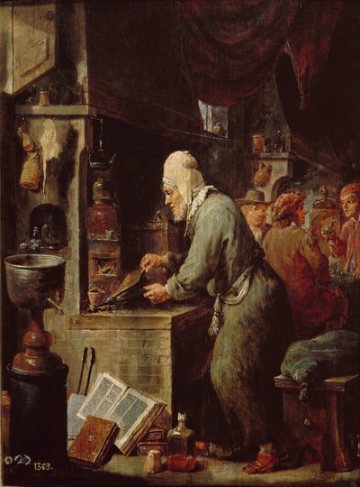 Der Alchemist von David Teniers the Younger
